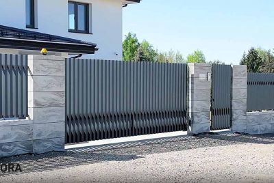 современный заборы из бетона