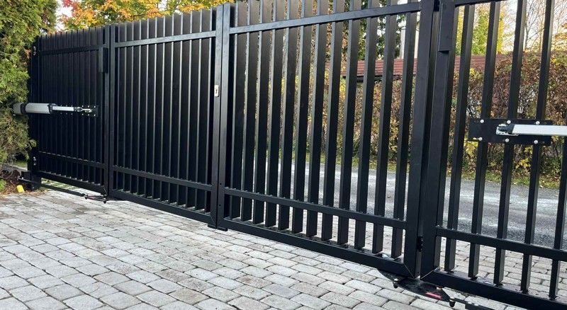 забор со складными воротами